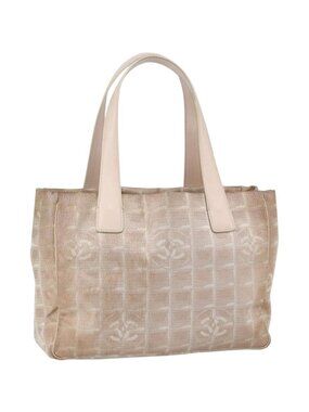 CHANEL New Travel Line Tote Bag Nylon Pink CC